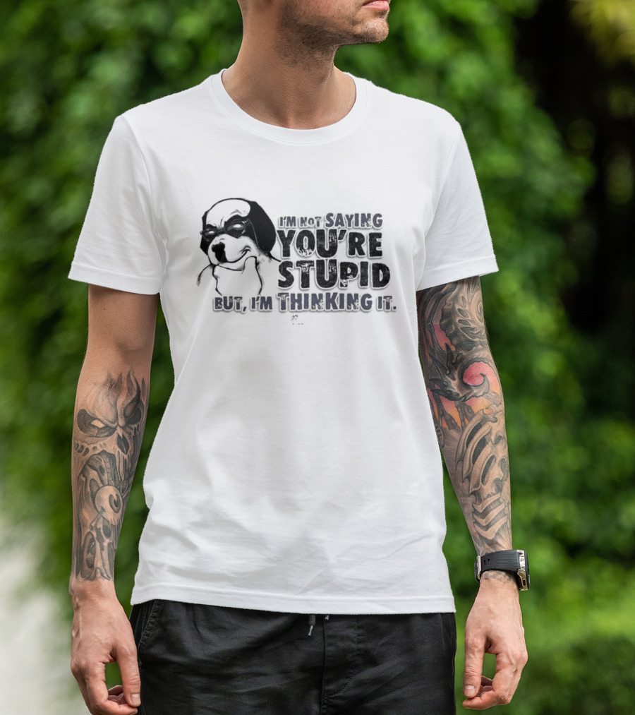 Big Dog I'm Smiling You're Stupid Thinking It Wile E Coyote Oversized T-Shirt