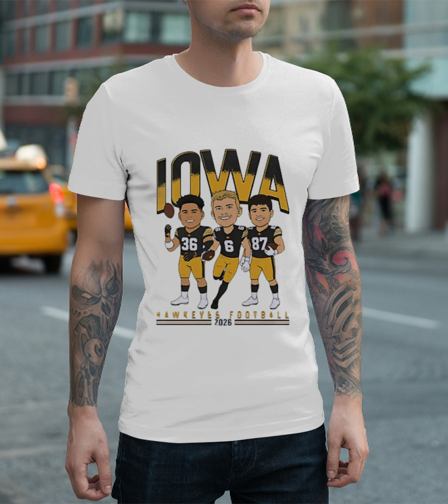 Iowa Hawkeyes Football 2026 Players 36 6 87 Team Spirit T-Shirt