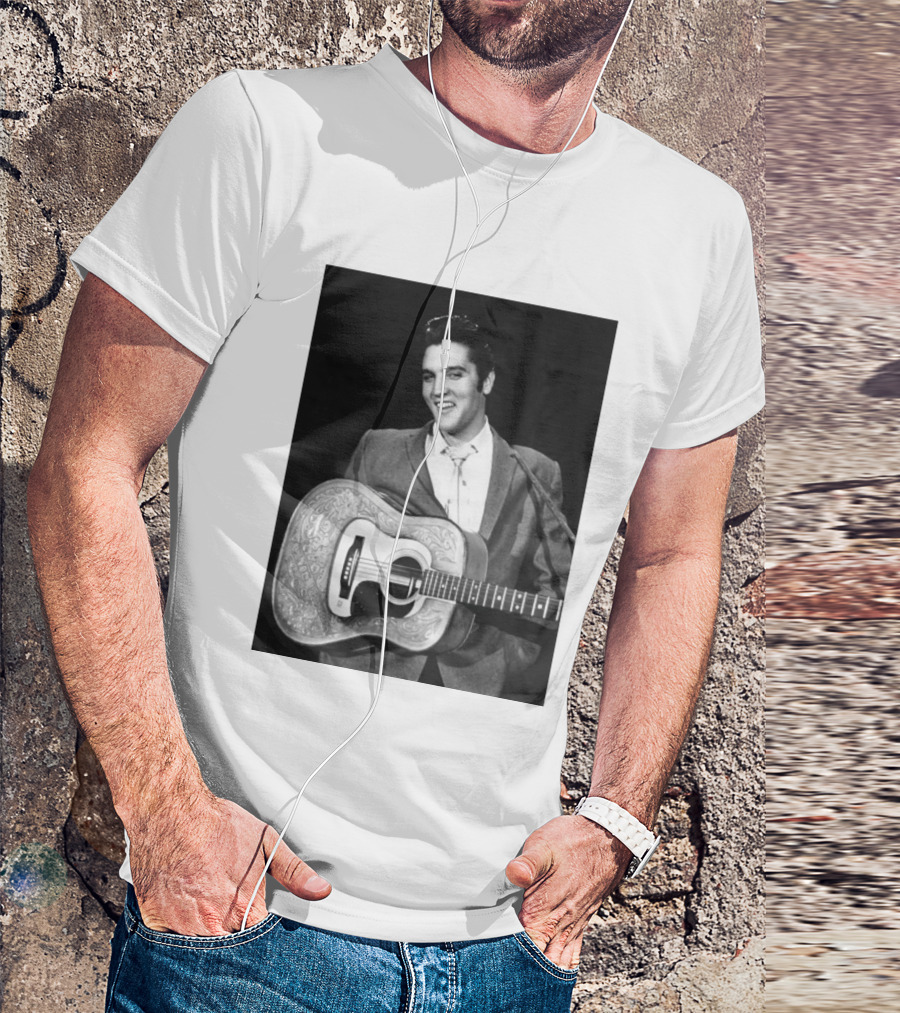 Elvis Presley Rock And Roll Iconic 1956 Style With Guitar T-Shirt