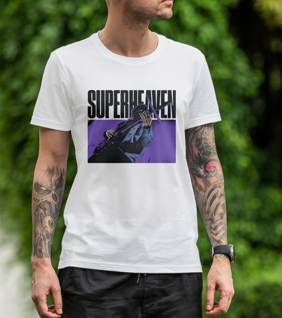 Superheaven Guitarist Performance Alternative Rock Purple Aesthetic T-Shirt