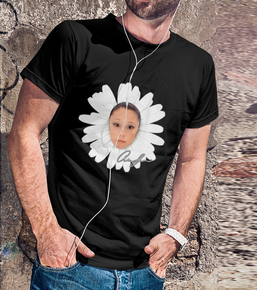 Ariana Petal Daisy Meme Face Cute Signature T-Shirt