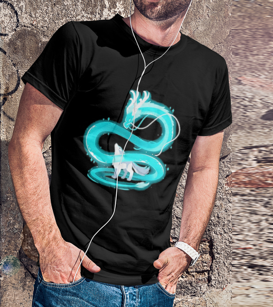 Esprit De La Lune Dragon And Wolf T-Shirt