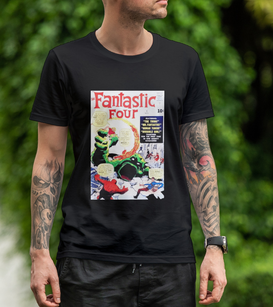 Fantastic Four #1 Nov 1961 Marvel Comics The Thing Mr. Fantastic Human Torch Invisible Girl Classic Cover T-Shirt