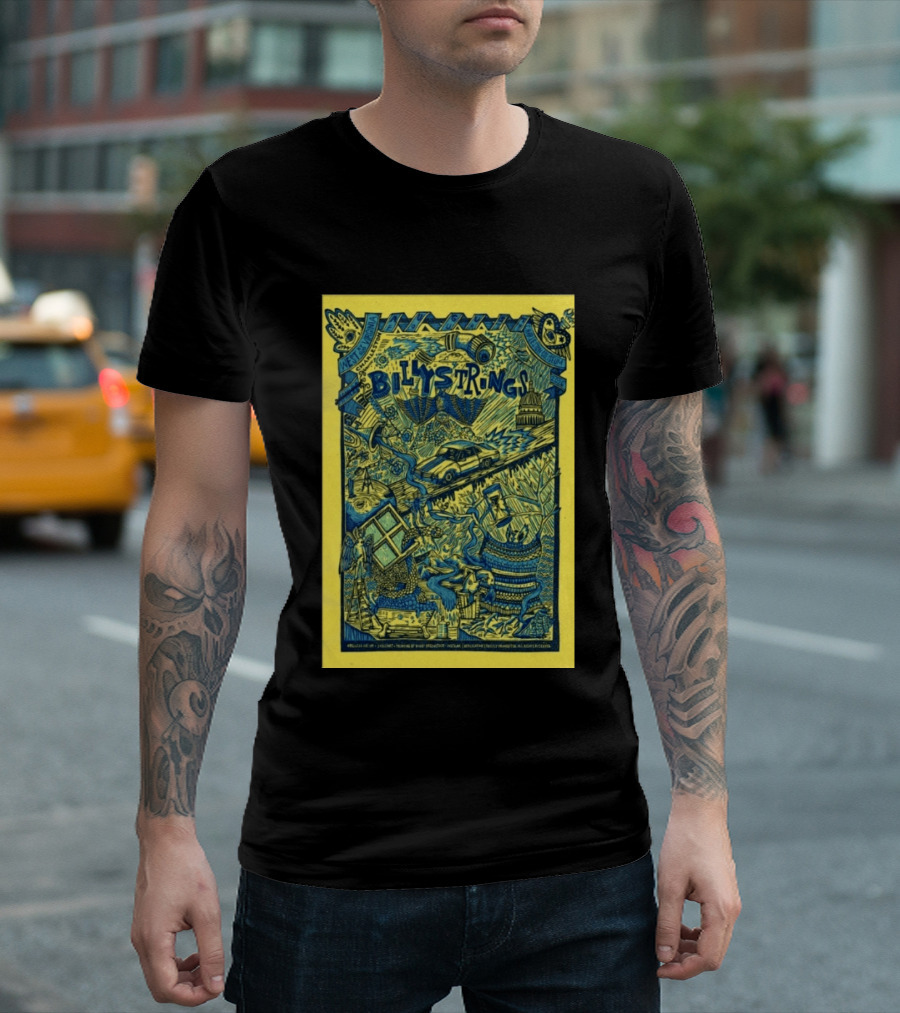 Billy Strings Charleston WV Aug 4 2026 Tour Concert Car Mountains Capitol Building T-Shirt