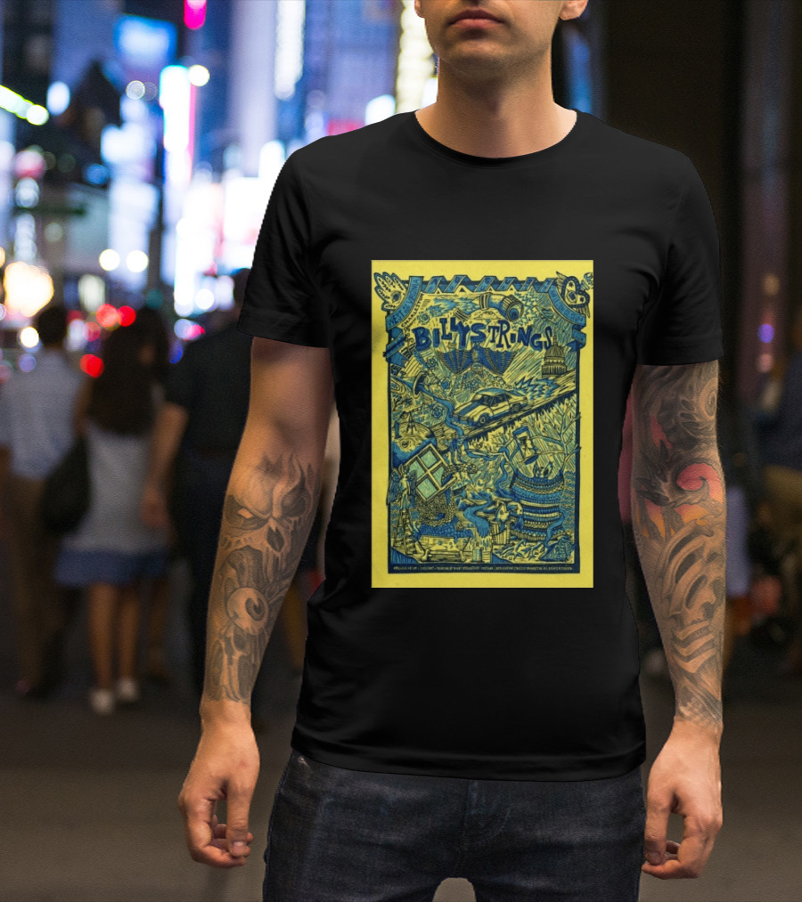 Billy Strings Charleston WV Aug 4 2026 Tour Concert Car Mountains Capitol Building T-Shirt