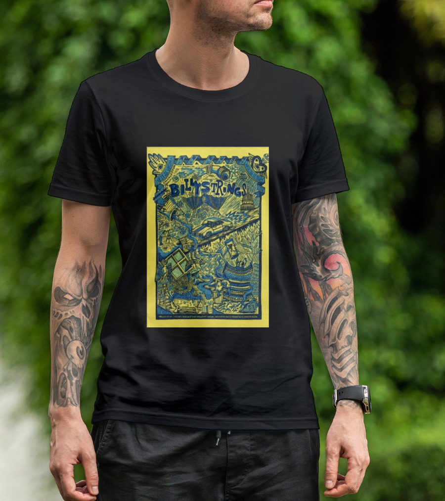 Billy Strings Charleston WV Aug 4 2026 Tour Concert Car Mountains Capitol Building T-Shirt