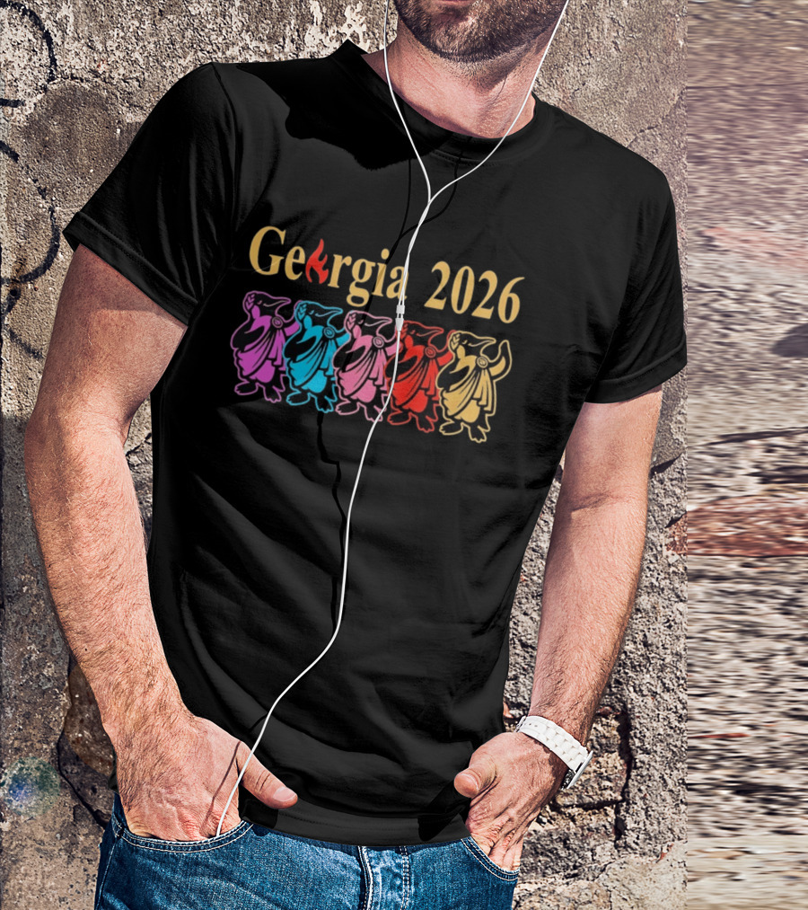 Georgia 2026 Colorful Penguin Lineup T-Shirt