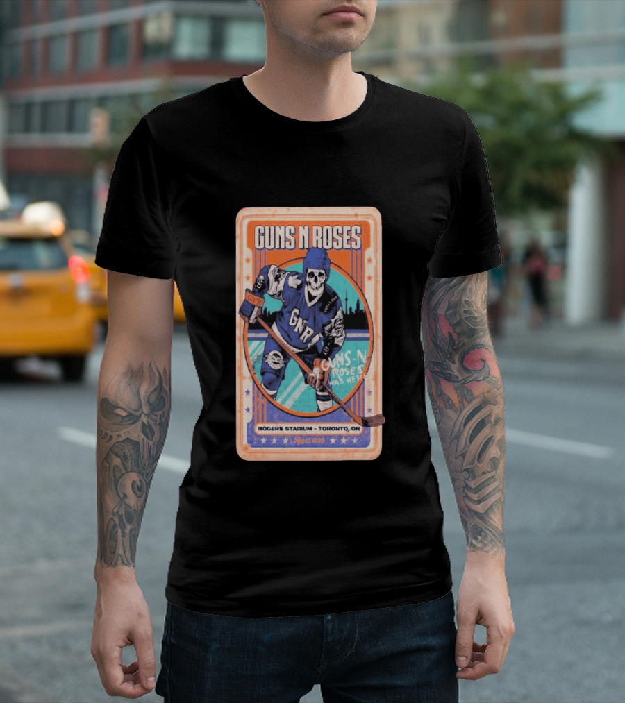 Guns N Roses Rogers Stadium Toronto ON 08 05 2026 Hockey Skeleton T-Shirt