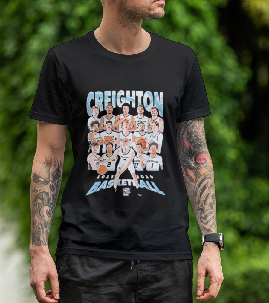 Creighton 2026 Basketball Team Players Roster T-Shirt