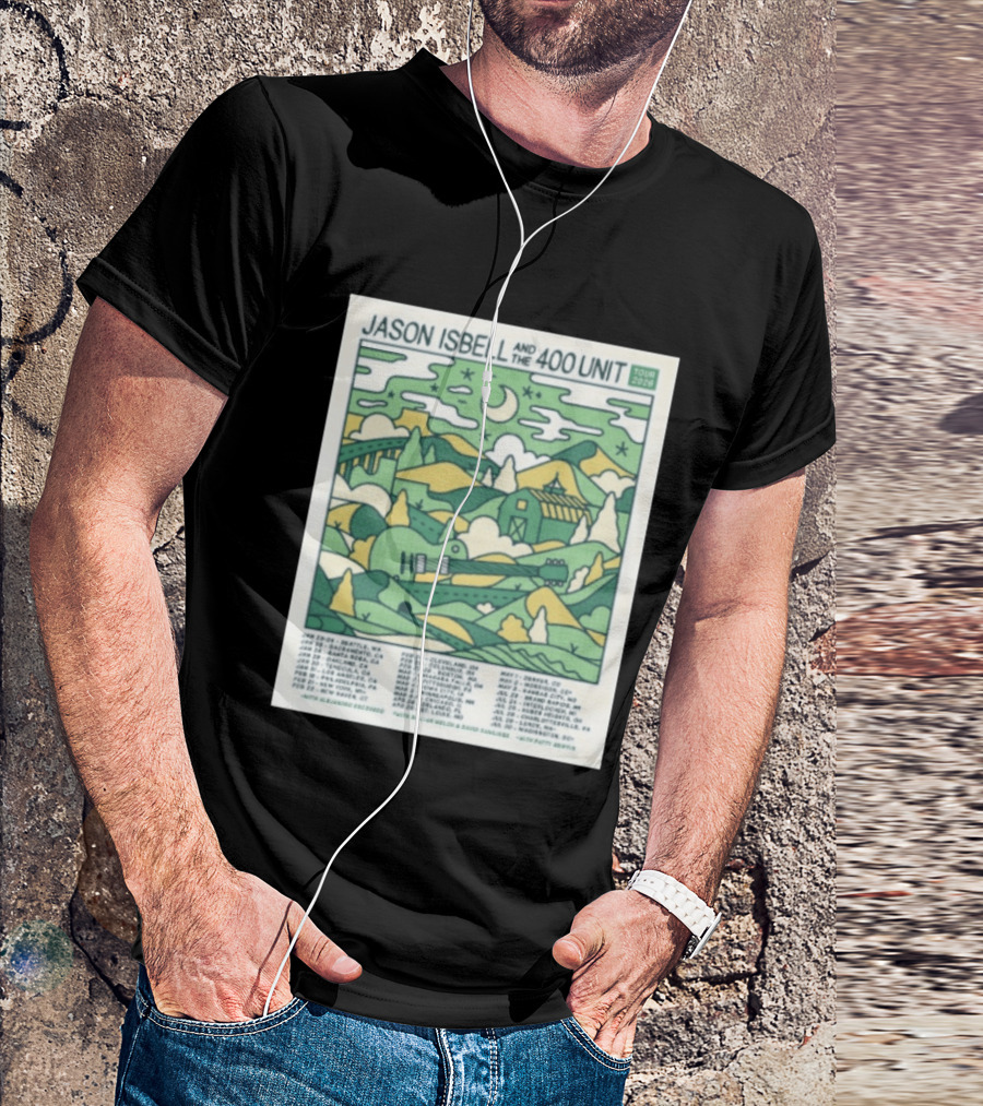 Jason Isbell And The 400 Unit Tour 2026 January 23 24 Seattle Wa Jan 26 Sacramento Ca Nostalgic 2026 Countryside Landscape T-Shirt