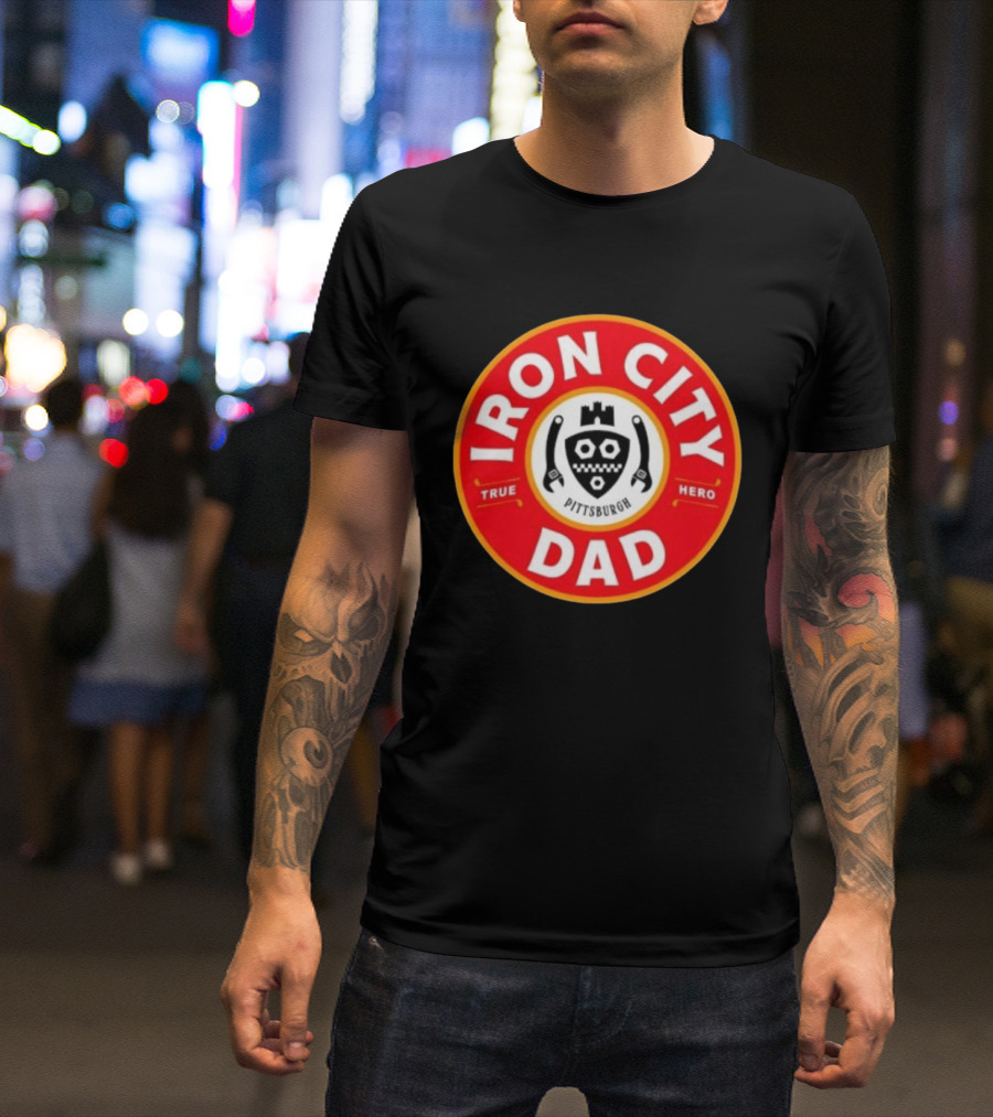 Iron City Dad Pittsburgh True Hero Circle T-Shirt