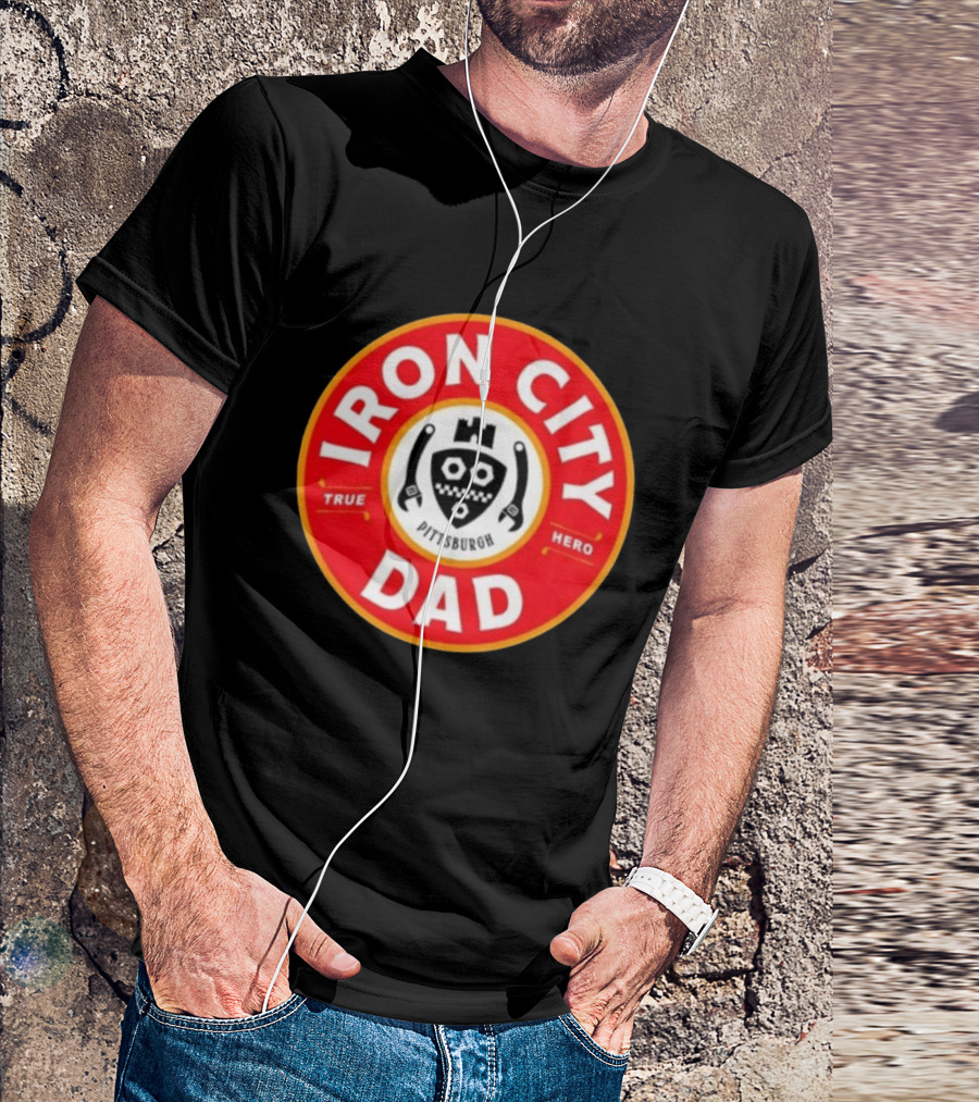 Iron City Dad Pittsburgh True Hero Circle T-Shirt