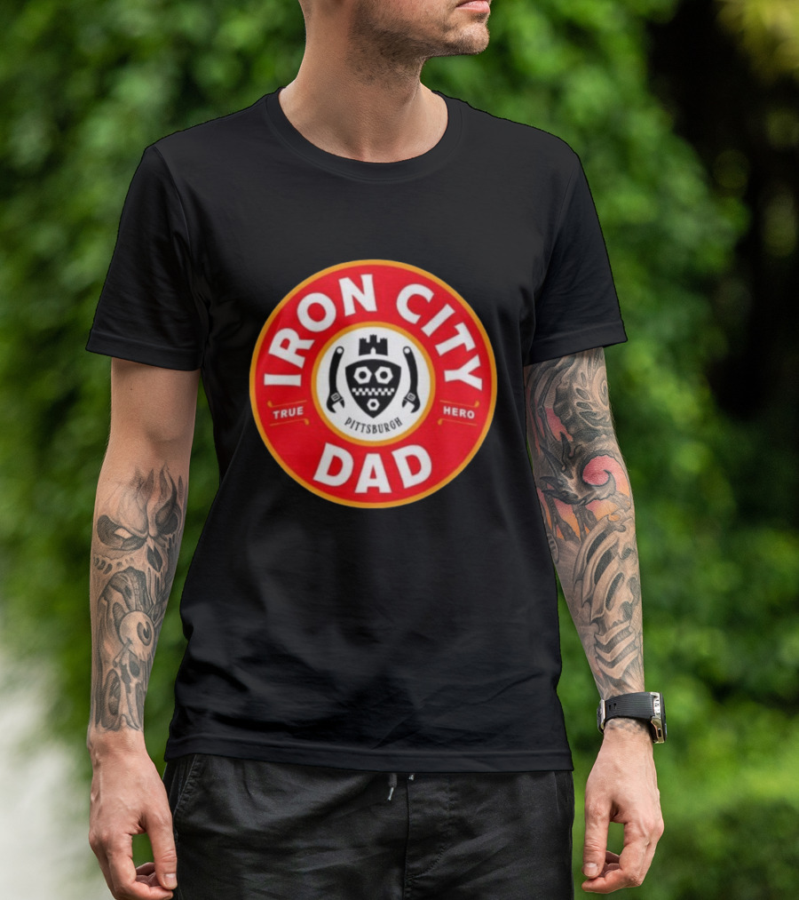 Iron City Dad Pittsburgh True Hero Circle T-Shirt