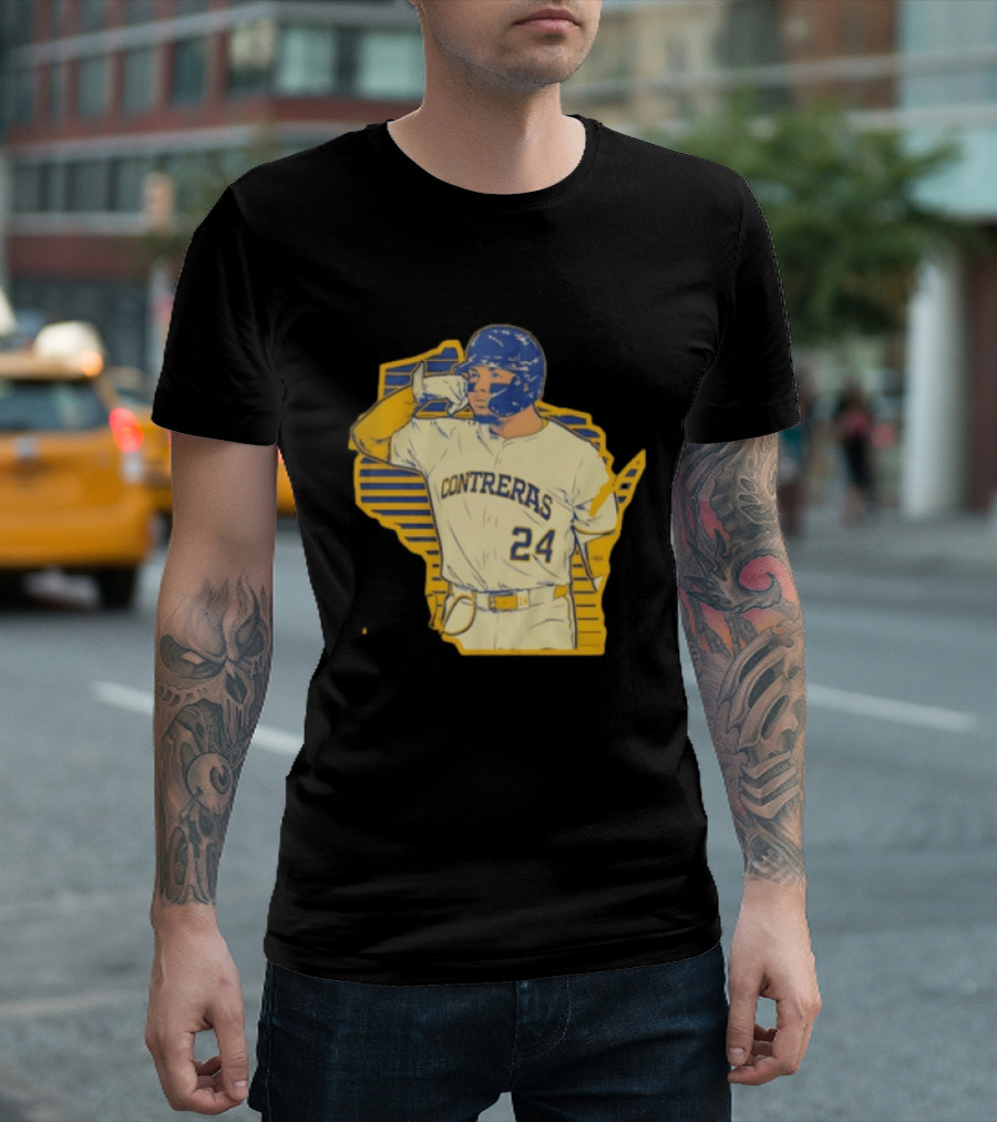 William Contreras Number 24 Milwaukee Baseball Player Original T-Shirt