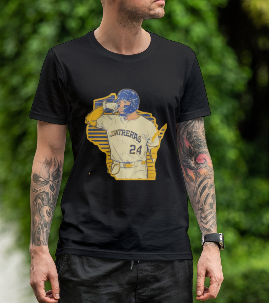 William Contreras Number 24 Milwaukee Baseball Player Original T-Shirt