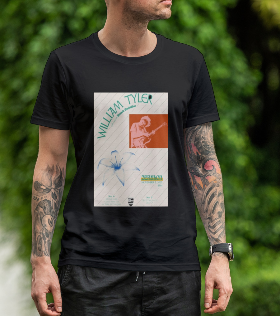 William Tyler Shazhad Shashidhar Zebulon California Concert November 5 6 7 2025 Mohave Gold Ojai Underground T-Shirt