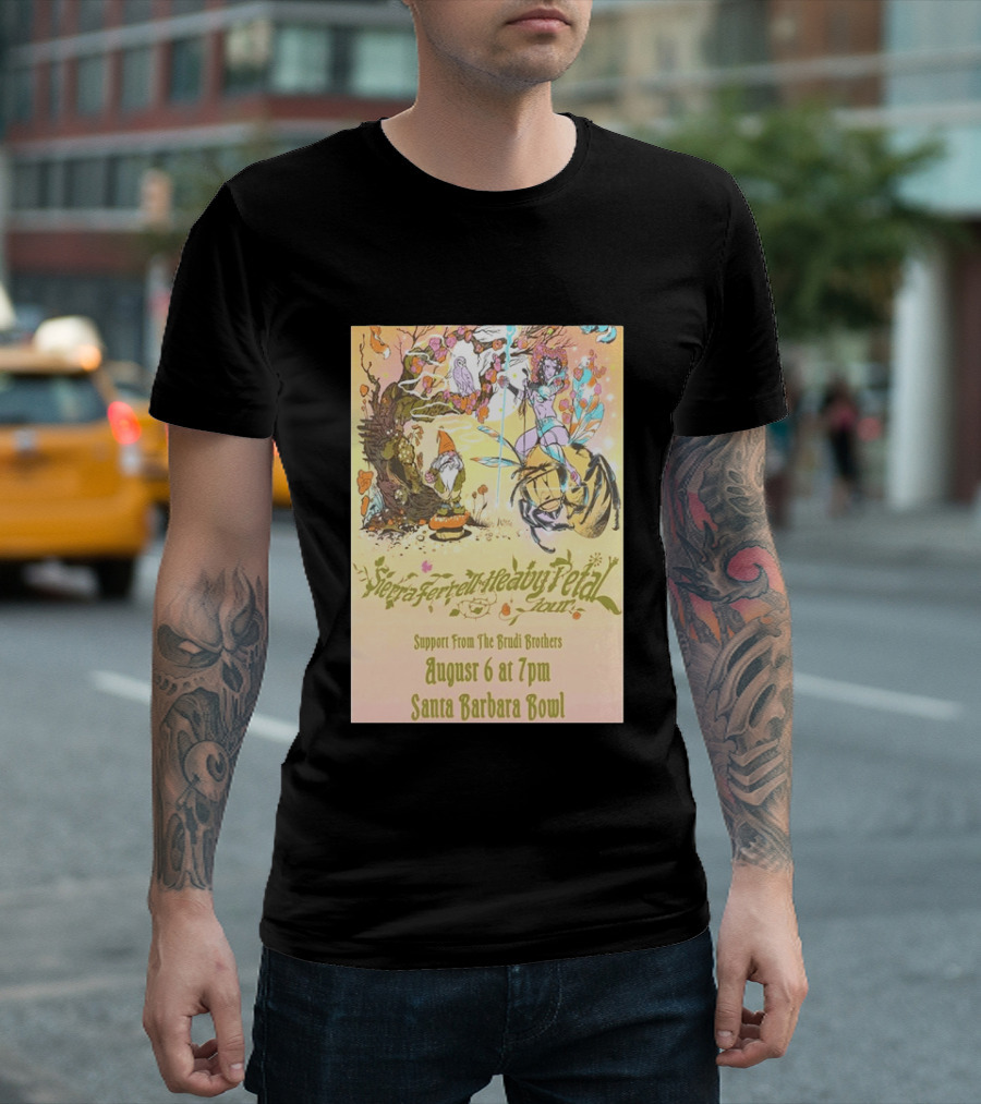 Sierra Ferrell Heavy Petal Tour Brudi Brothers Support August 6 Santa Barbara Bowl T-Shirt