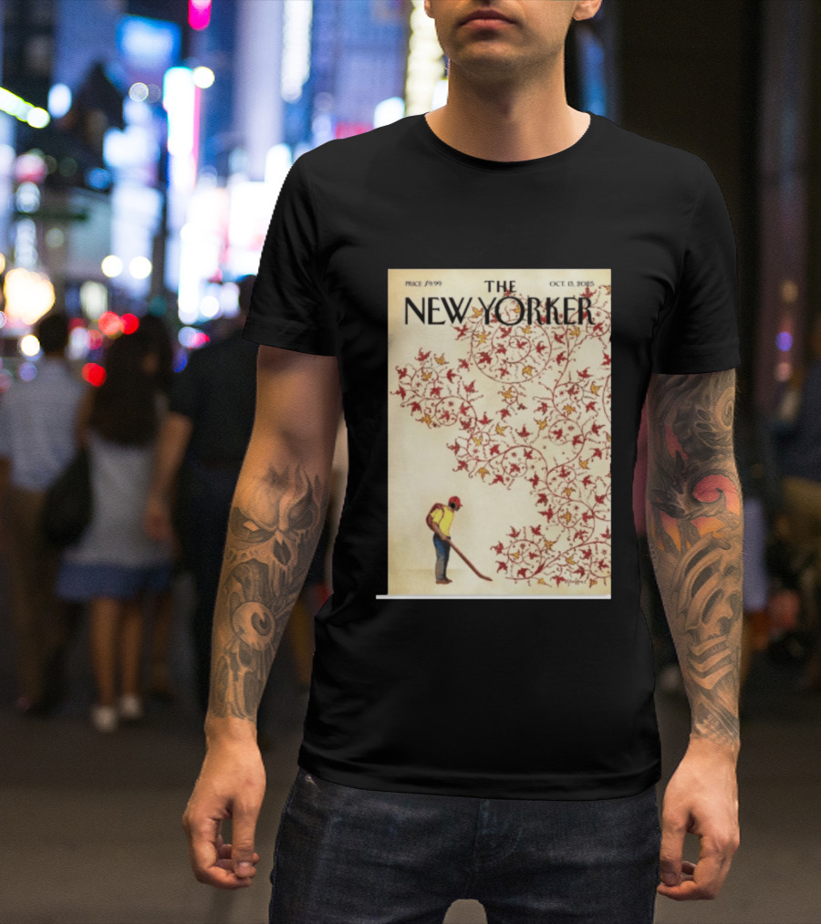 The New Yorker October 13 2025 Brian Stauffer Winds Of Change Vintage Cover T-Shirt