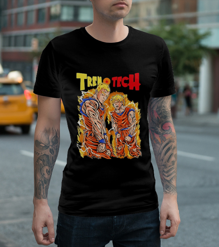 Tren Tech Dragon Ball Z Super Saiyan Goku Transformation Energy Burst T-Shirt