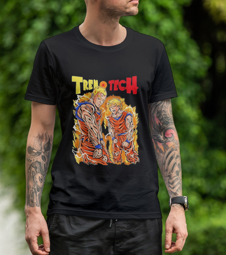 Tren Tech Dragon Ball Z Super Saiyan Goku Transformation Energy Burst T-Shirt