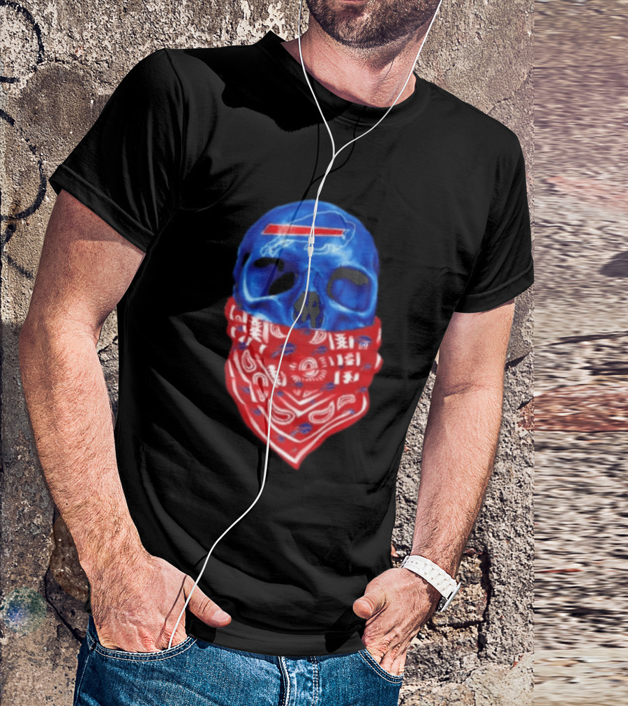 Outlaw Skull Gang Buffalo Bills Bandana Face Covering Trend T-Shirt
