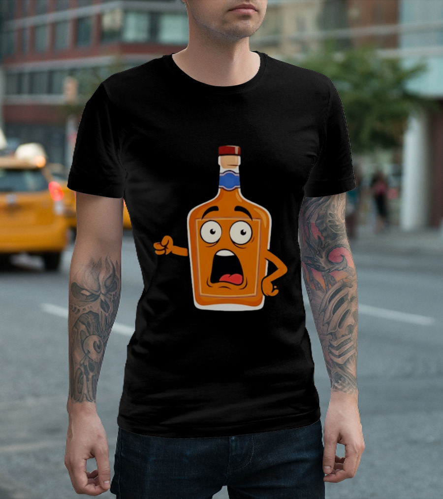 Tears Of The Left Whiskey Funny Cartoon Expression T-Shirt