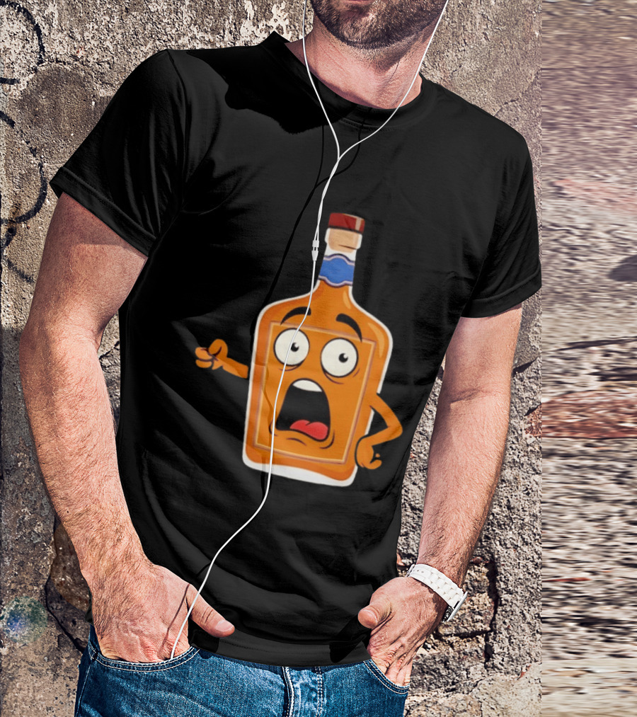 Tears Of The Left Whiskey Funny Cartoon Expression T-Shirt