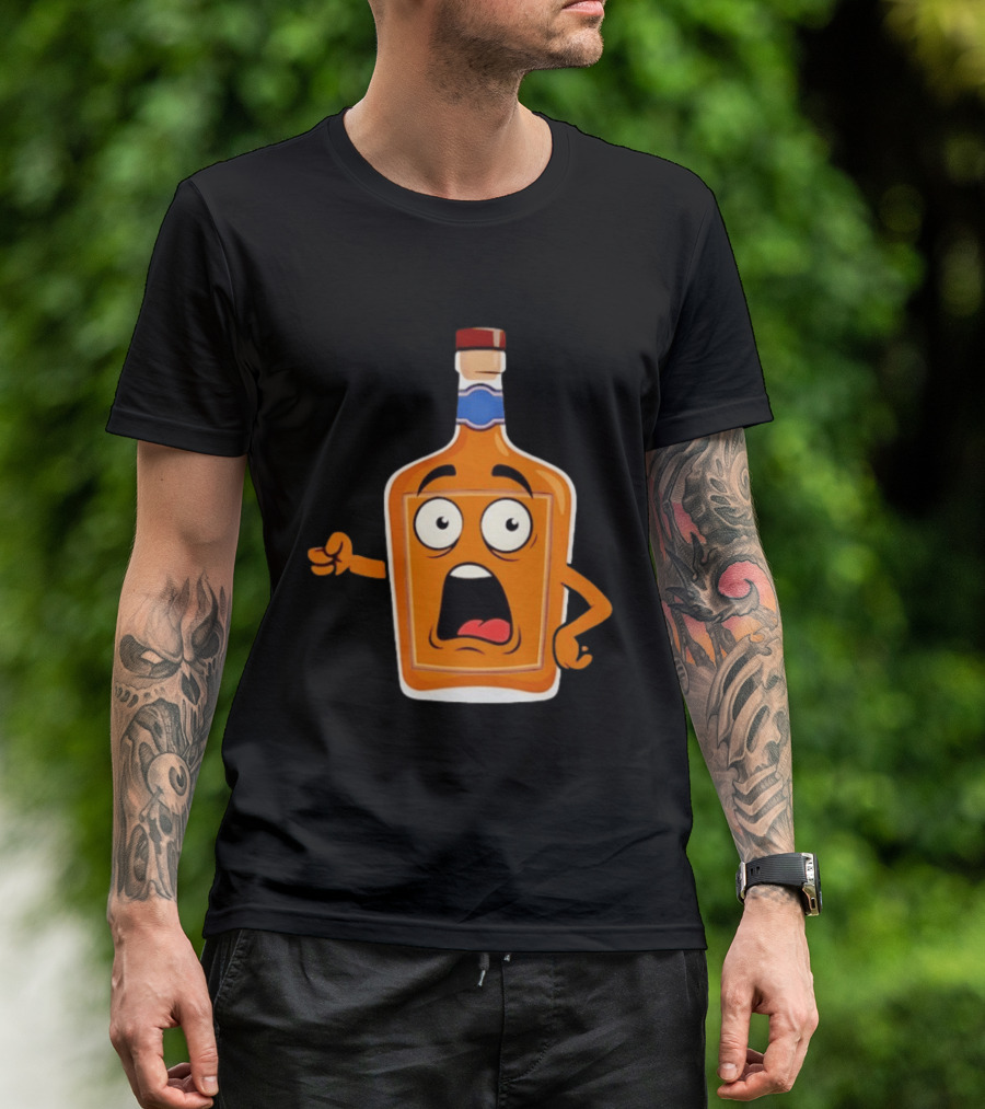 Tears Of The Left Whiskey Funny Cartoon Expression T-Shirt