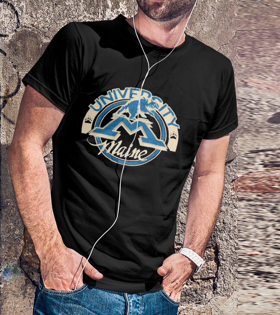 University Of Maine Bear Mascot Circular T-Shirt