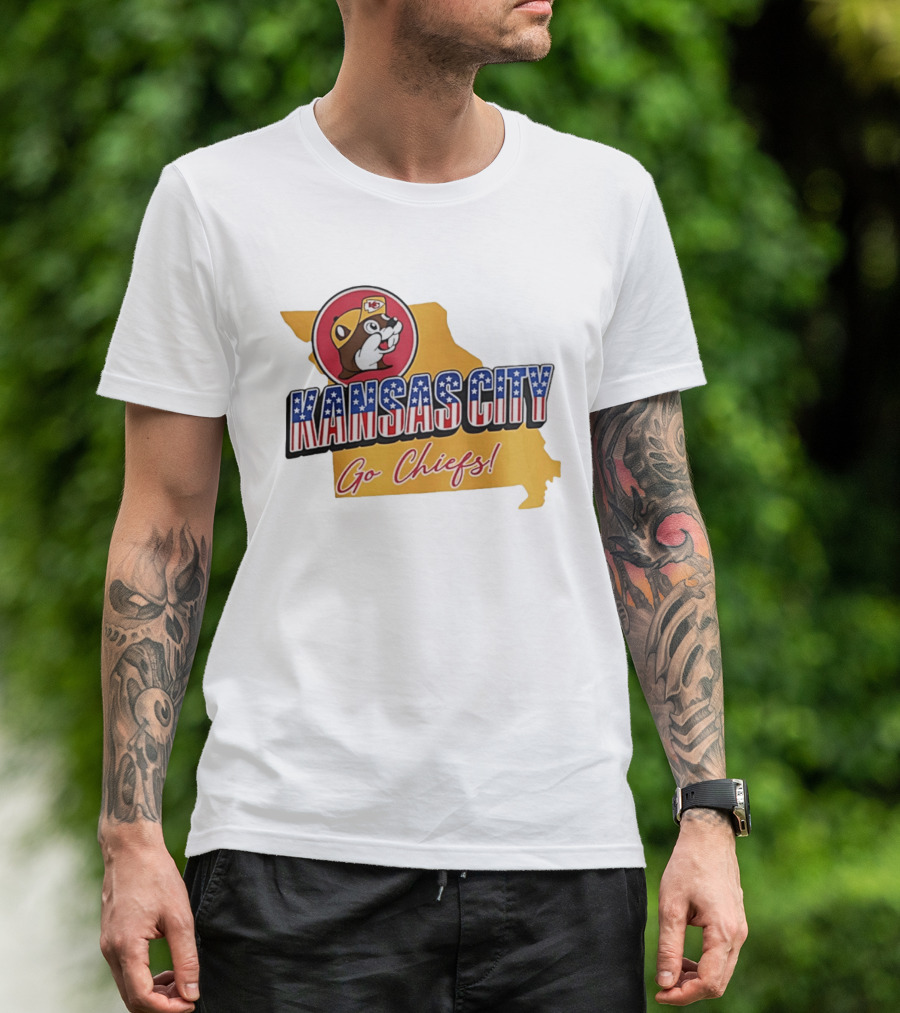 Kansas City Chiefs Buc Ees Go Chiefs Patriotic Kansas City T-Shirt