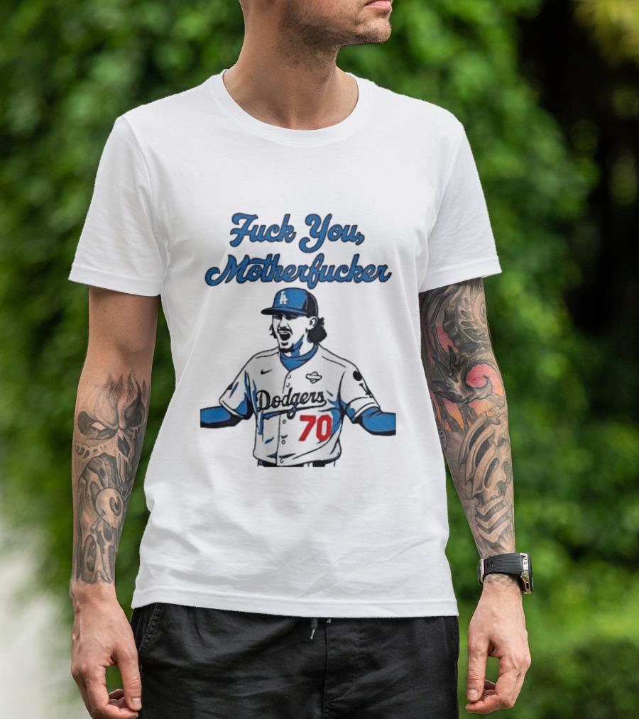La Dodgers Justin Wrobleski 70 Baseball T-Shirt