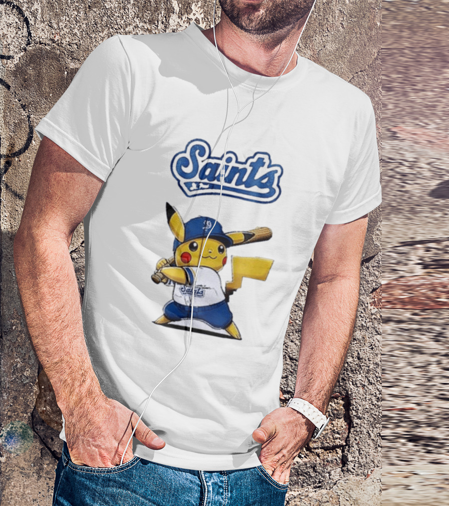 St Paul Saints Pikachu Baseball Collaboration T-Shirt