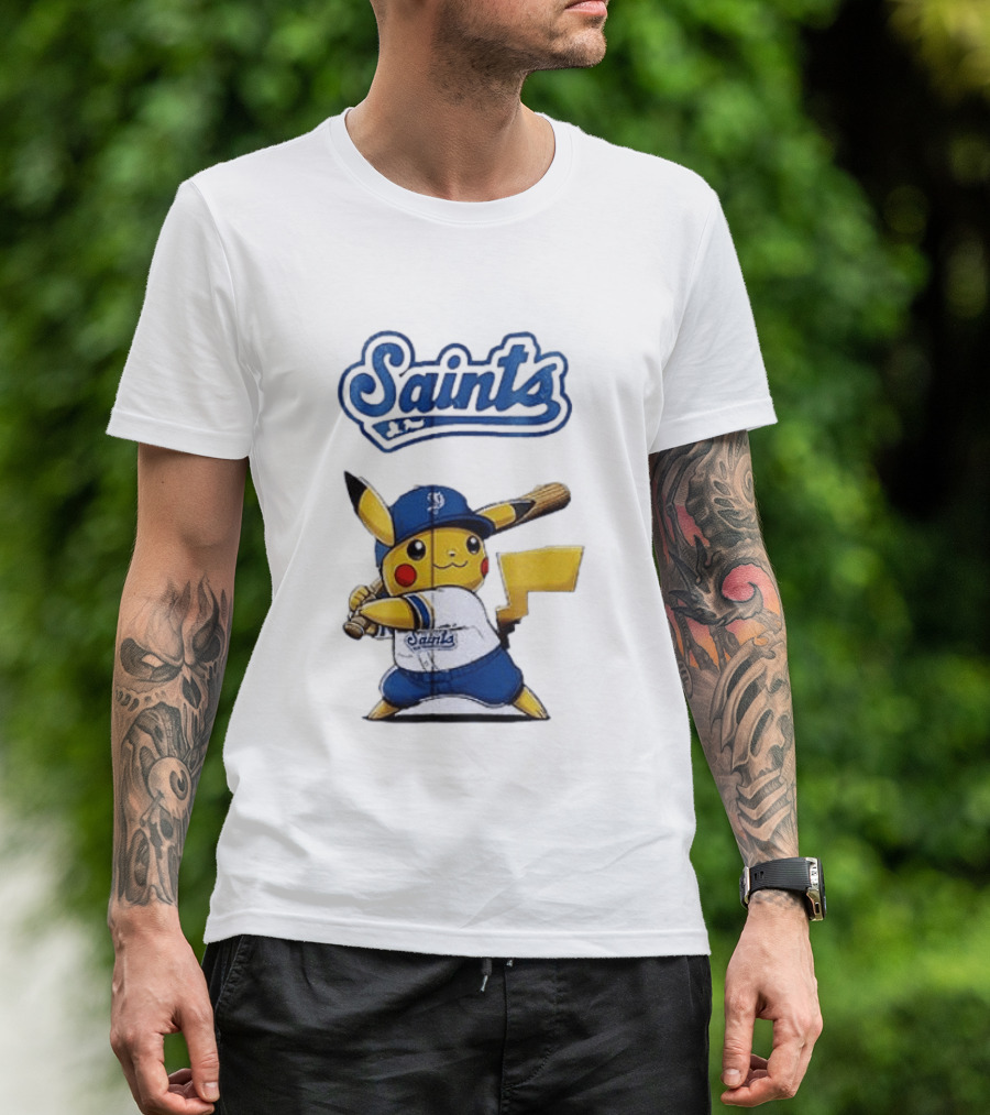 St Paul Saints Pikachu Baseball Collaboration T-Shirt