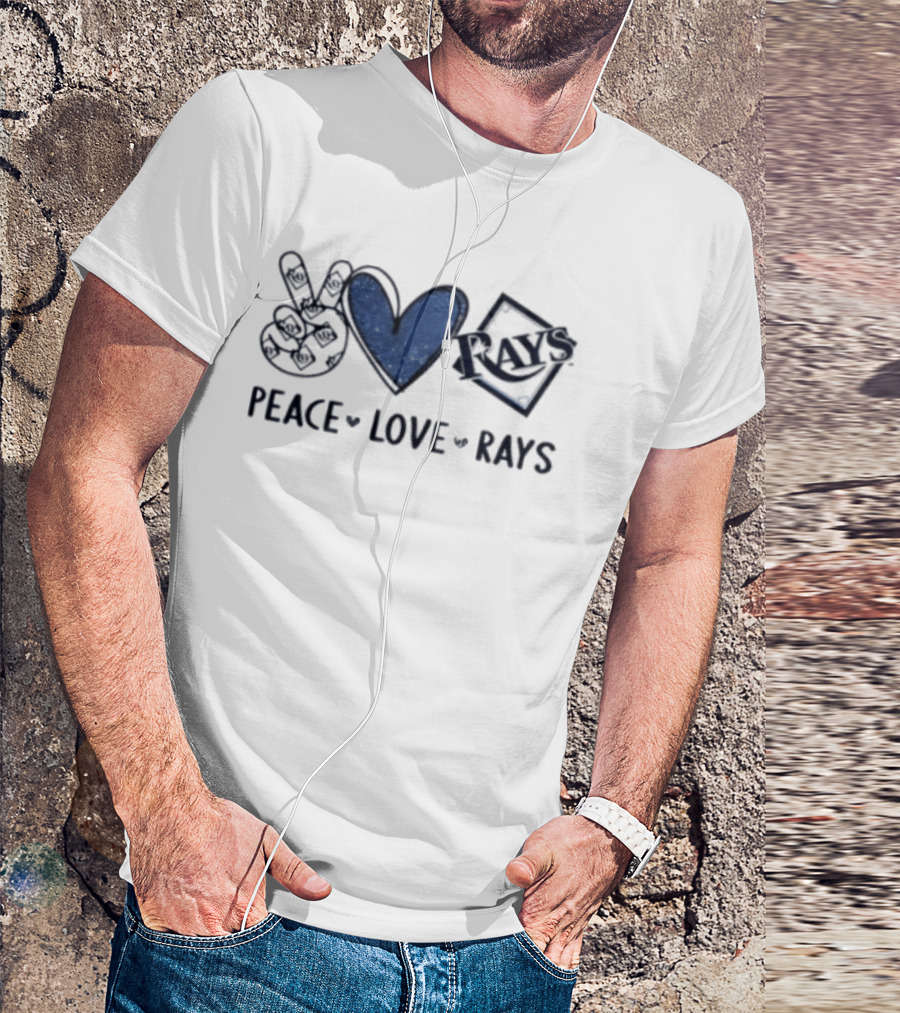 Peace Love Rays Tampa Bay Baseball Original T-Shirt