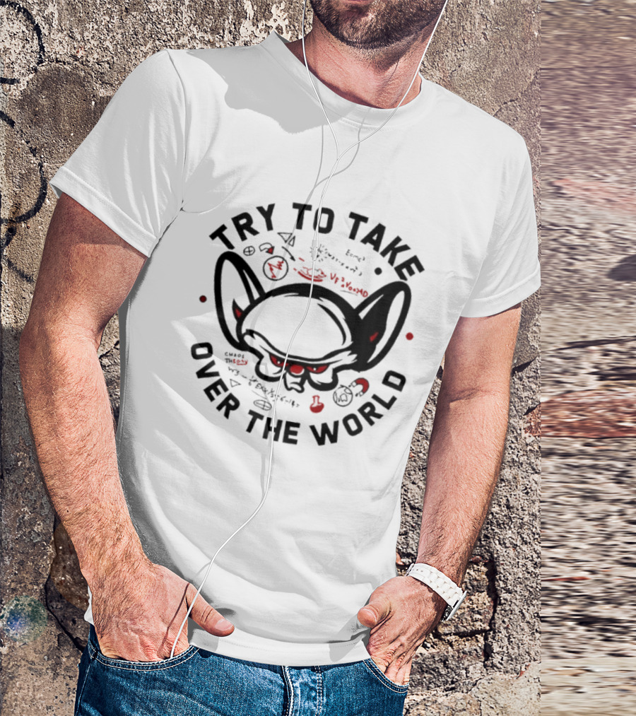 Try To Take Over The World Brain Cartoon T-Shirt