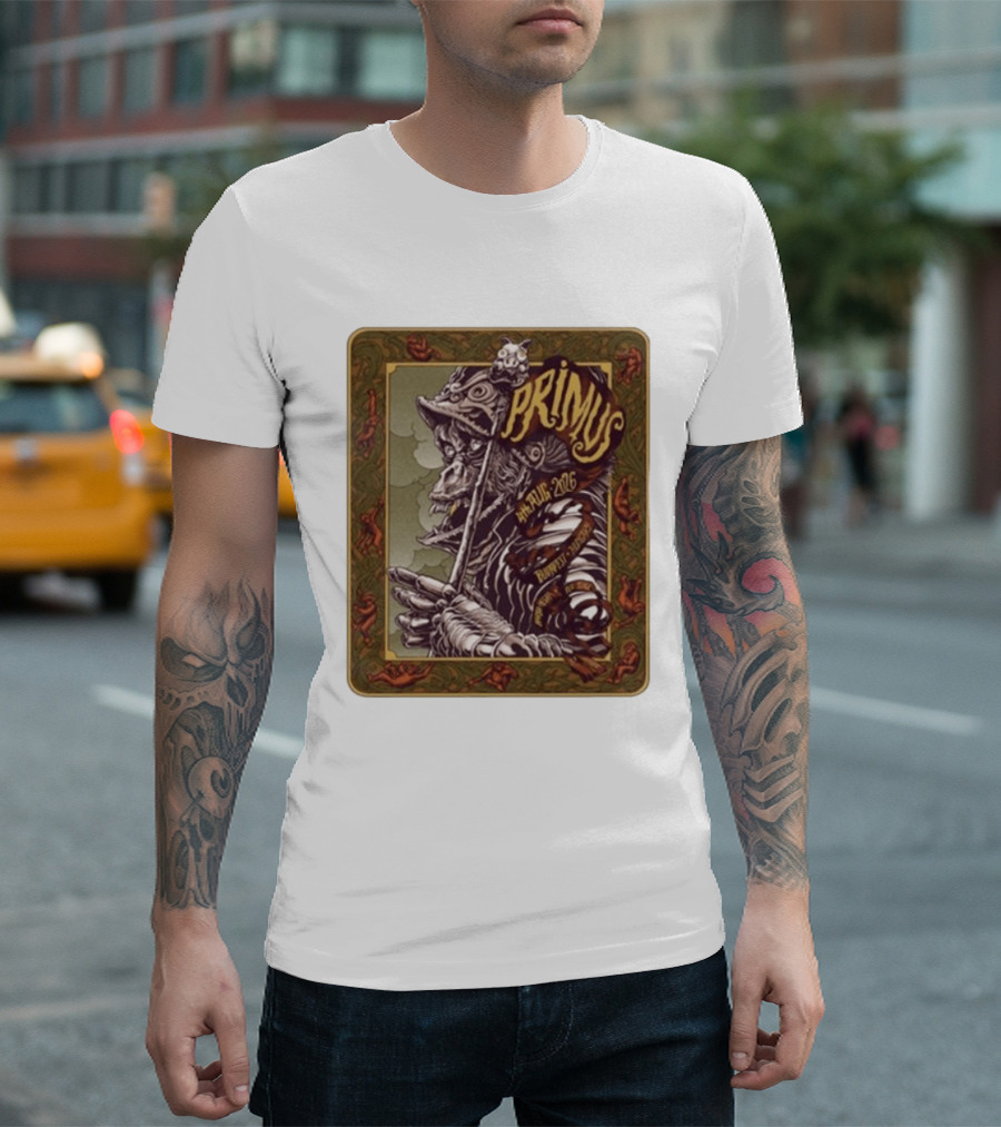 Primus 04 Aug 2026 Budapest Hungary Concert Vintage Warrior T-Shirt