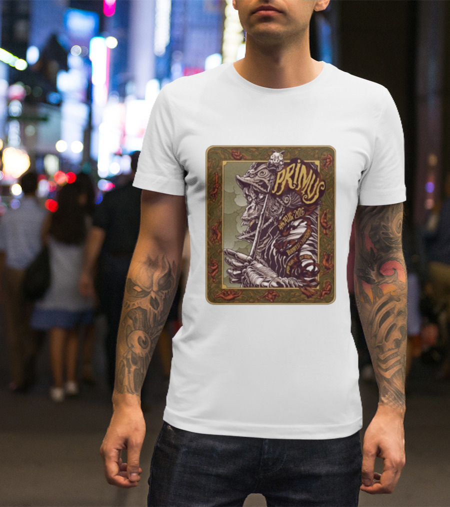 Primus 04 Aug 2026 Budapest Hungary Concert Vintage Warrior T-Shirt