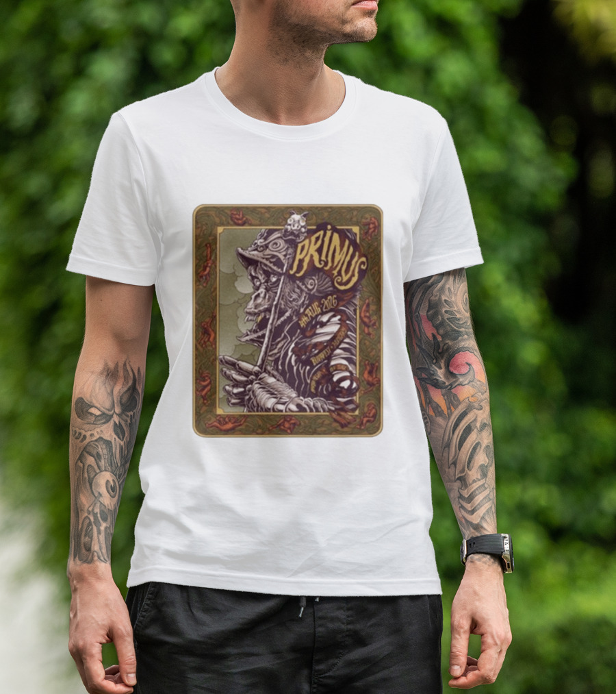 Primus 04 Aug 2026 Budapest Hungary Concert Vintage Warrior T-Shirt