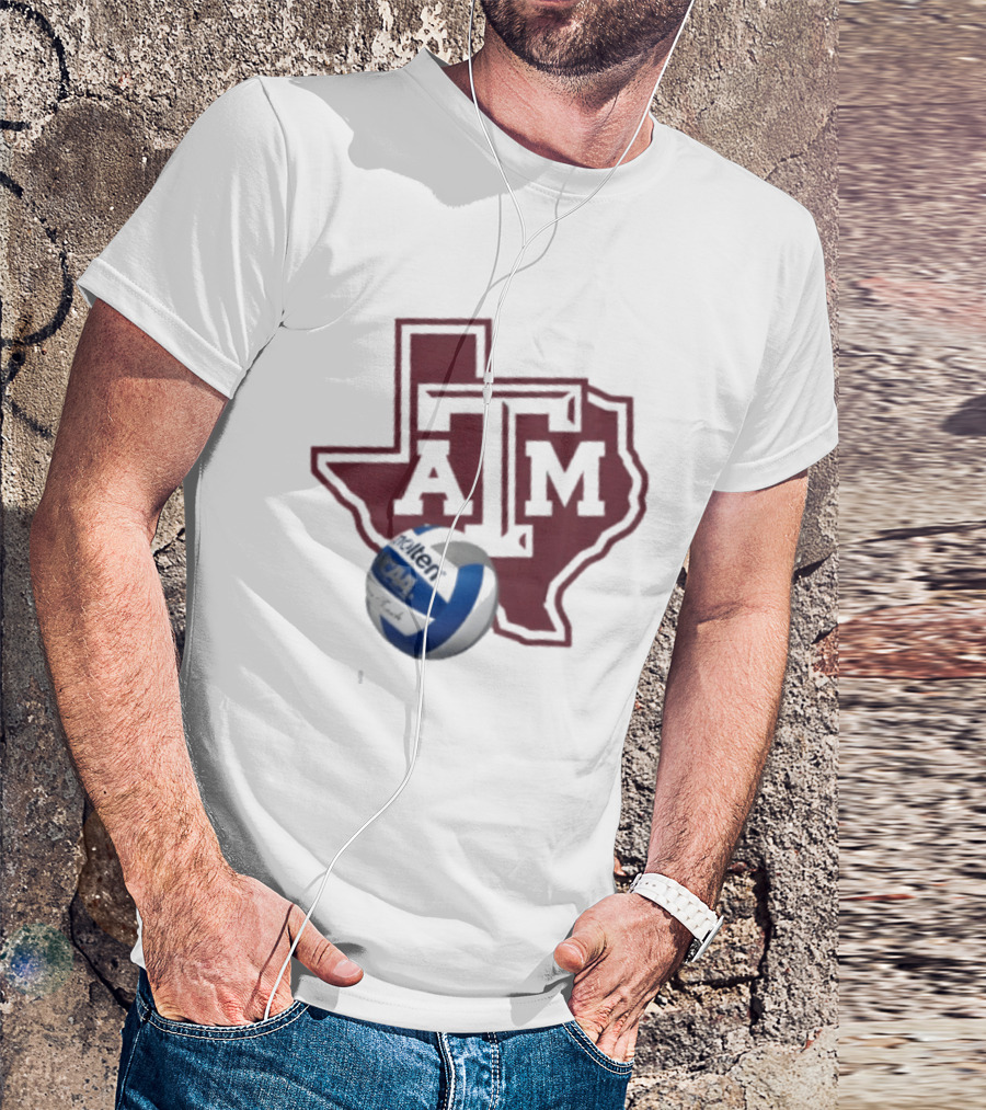 Texas A&M Aggies Volleyball Molten NCAA Map Team Spirit T-Shirt