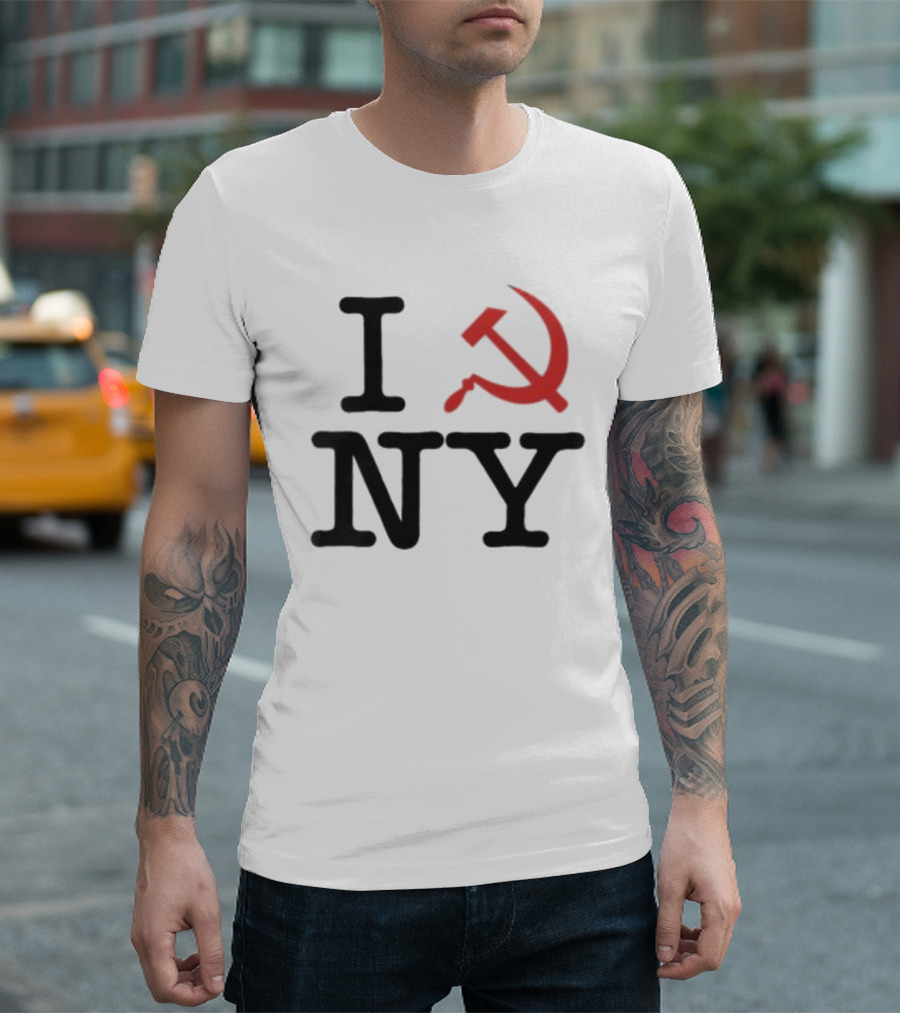 I Love NY Zohran Mamdani Hammer And Sickle T-Shirt