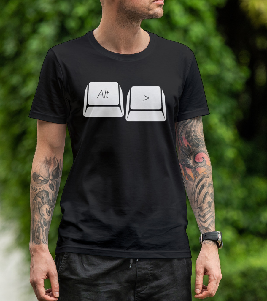 Alt Greater Than Keyboard Keys Shortcut T-Shirt