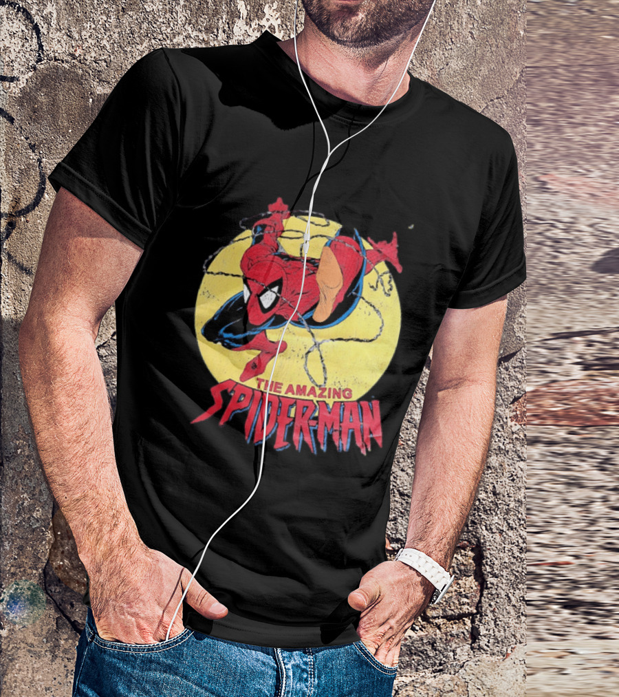 Amazing Spider Man Distressed Marvel Superhero Webslinger T-Shirt