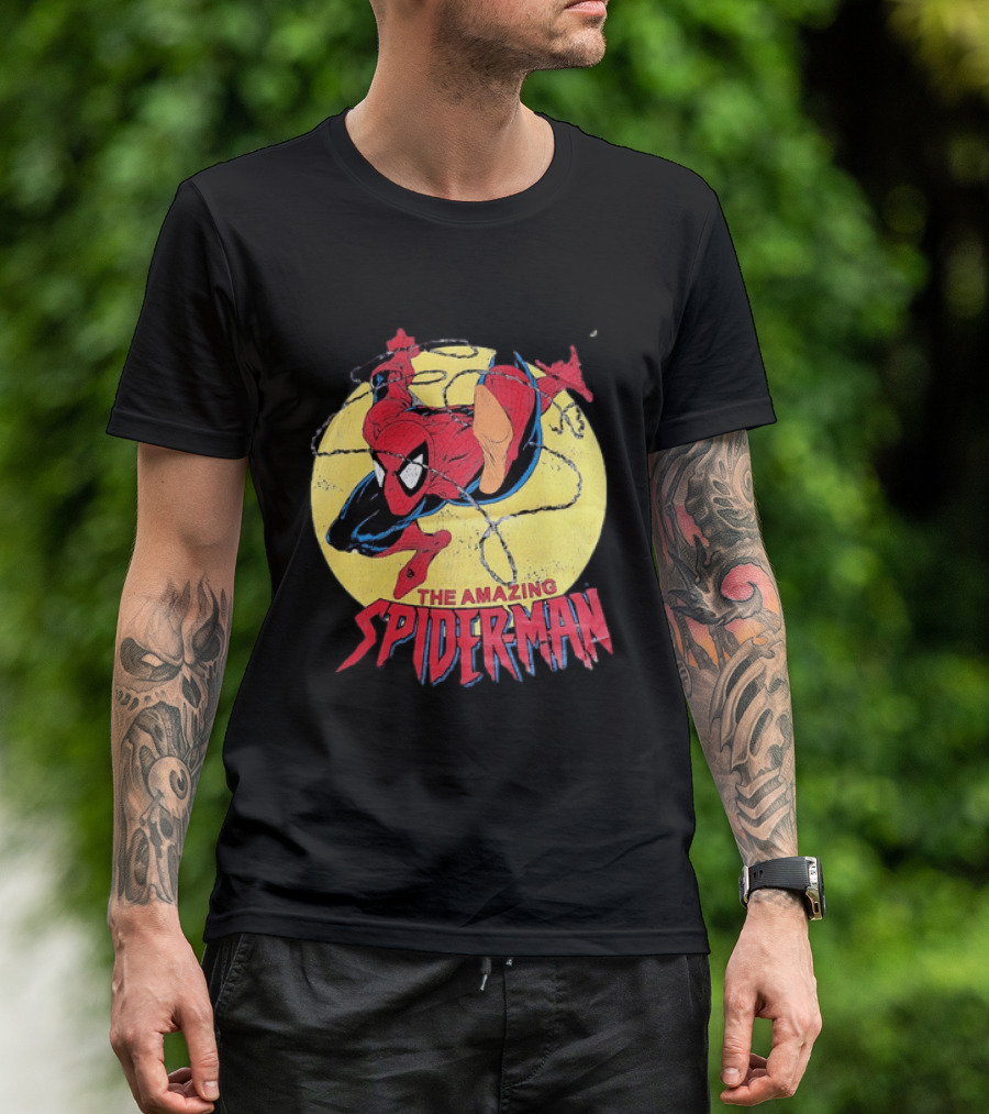 Amazing Spider Man Distressed Marvel Superhero Webslinger T-Shirt
