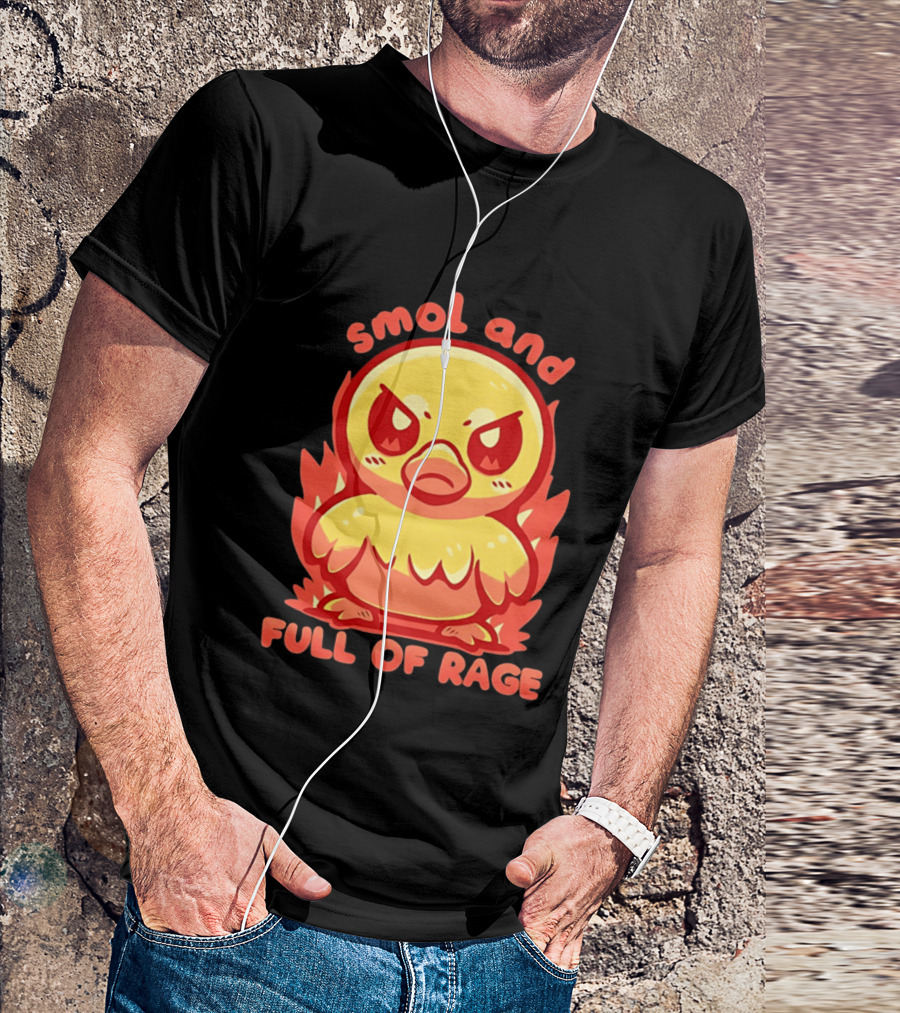 Smol And Full Of Rage Angry Duck T-Shirt