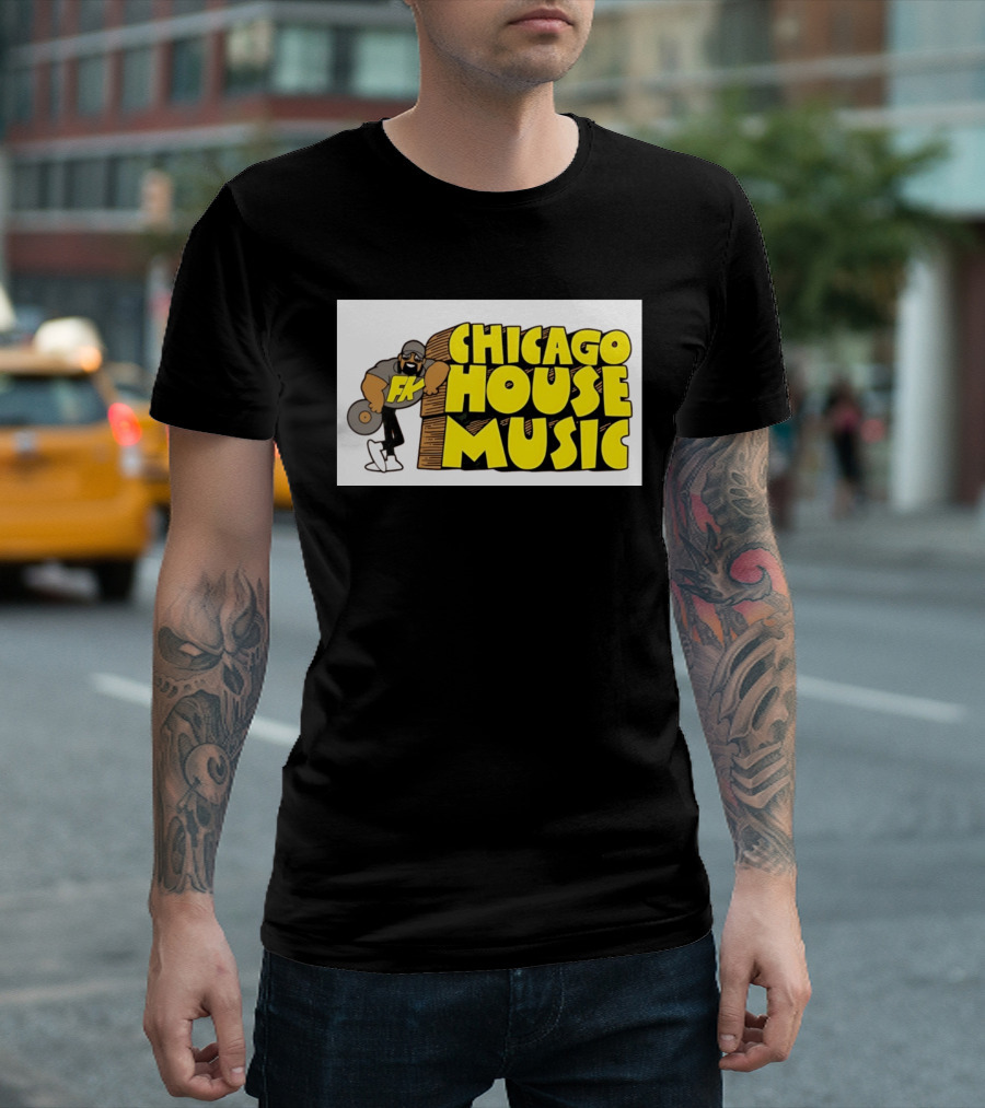 FK Chicago House Music Retro Vinyl DJ T-Shirt
