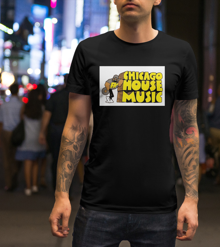 FK Chicago House Music Retro Vinyl DJ T-Shirt