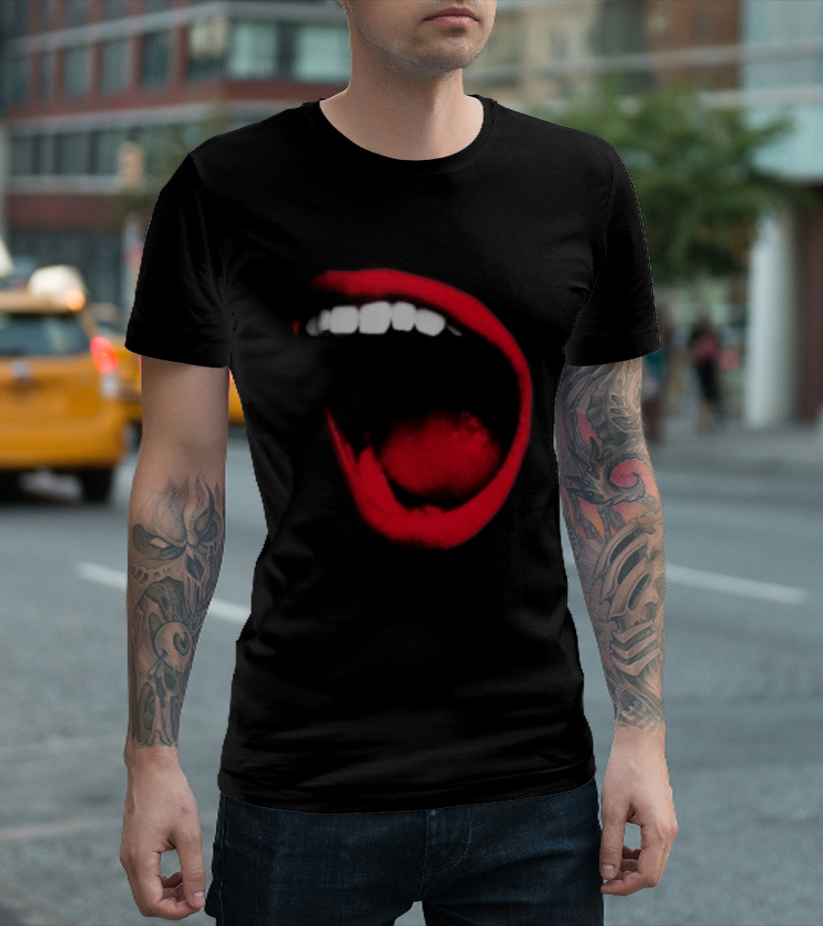 Benjamin Ingrosso Store Mouth European Tour Red Lips Open Mouth Image T-Shirt