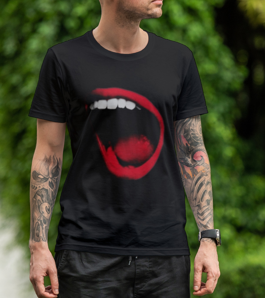 Benjamin Ingrosso Store Mouth European Tour Red Lips Open Mouth Image T-Shirt