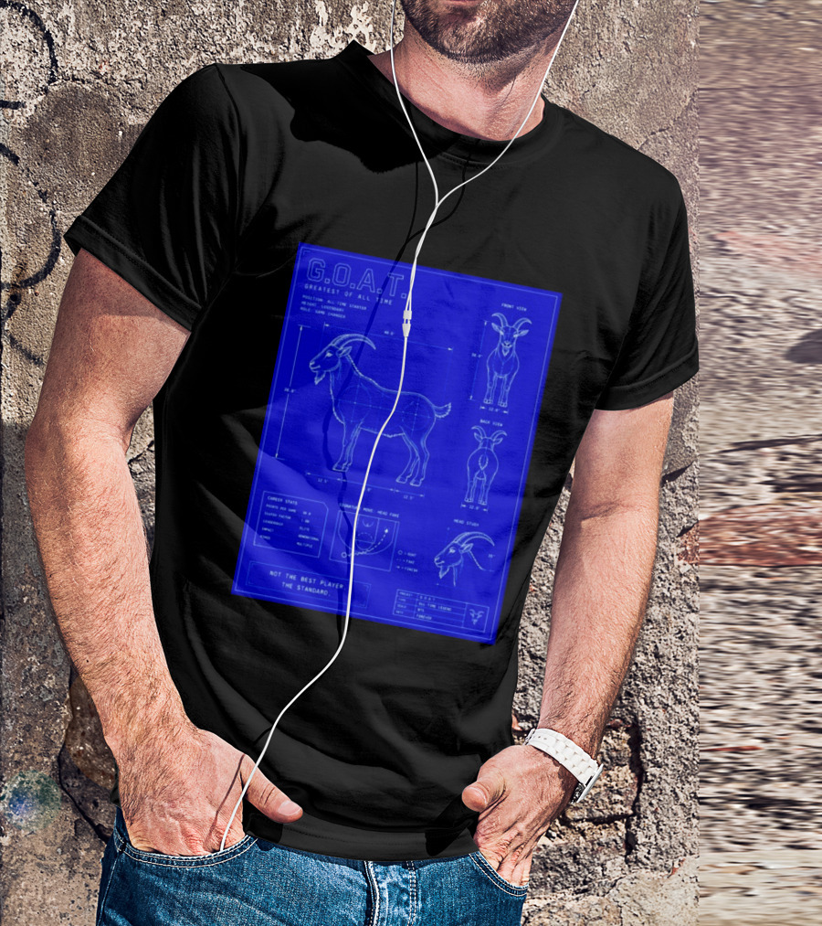 G.O.A.T. Greatest Of All Time Basketball Fall Blueprint Meme T-Shirt