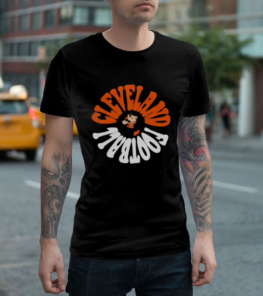 Cleveland Football Brownie The Elf Retro Orange White T-Shirt